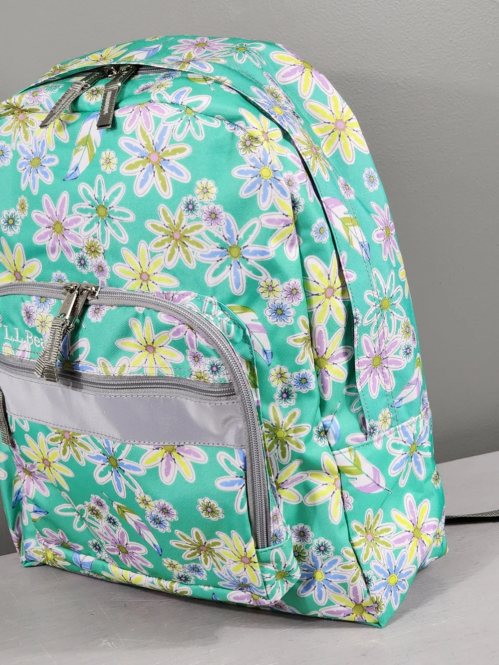 LL Bean Original Backpack Book Pack School Emeral Lazy Daisy 24L New